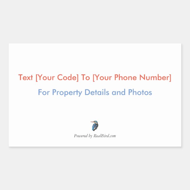 RealBird SMS Sticker (Front)