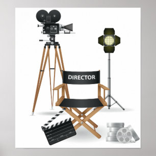 Réalisateur de cinéma affiche de plateau