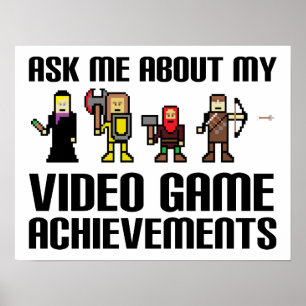 Réalisations du jeu vidéo Poster amusant
