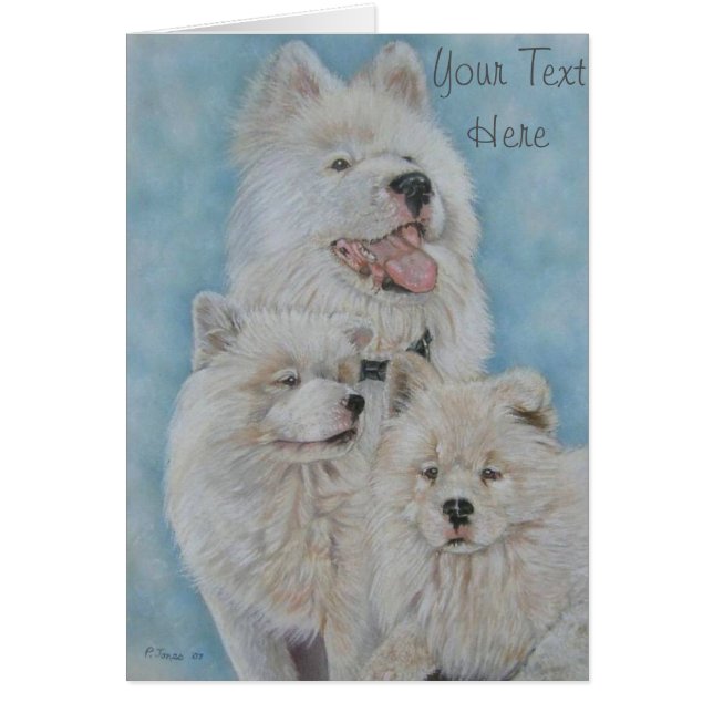 realist portrait white akita dog (Front)