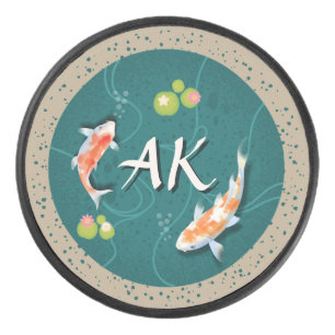 Réaliste Vert Japonais Koi Poisson Pond
