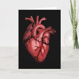 Realistic Anatomical Heart Image Card