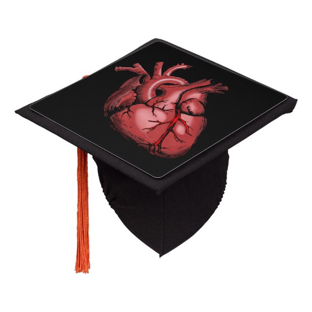 Realistic Anatomical Heart Image Graduation Cap To (Angled)
