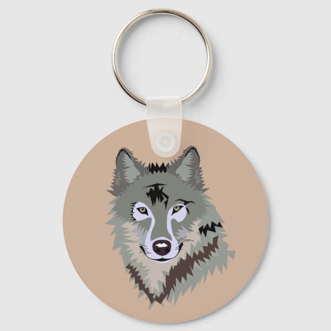 Realistic animated Wolf Keychain (Front)