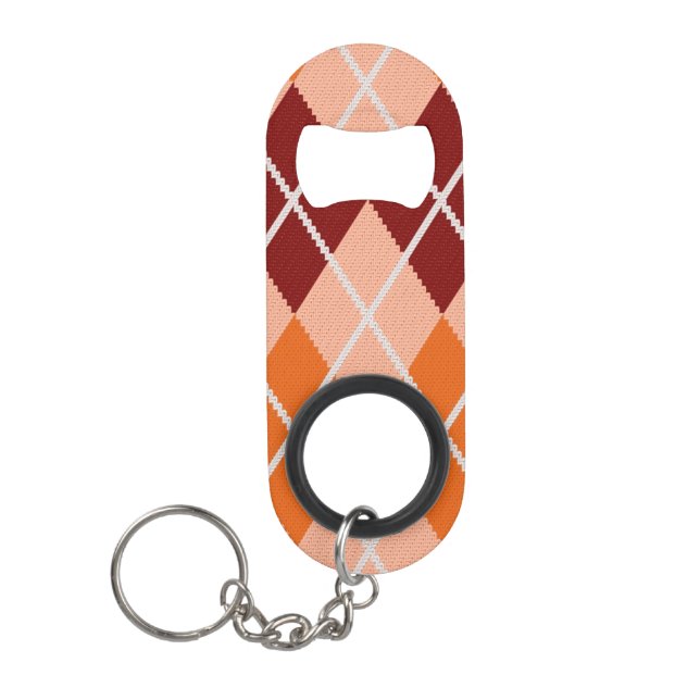 Realistic Argyle Cloth Mini Bottle Opener (Front)