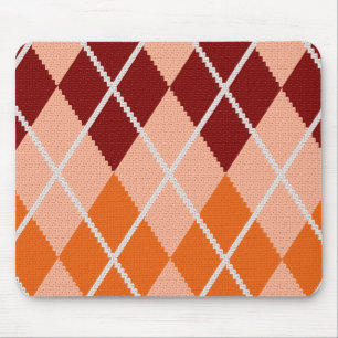 Realistic Argyle Cloth Mouse Pad