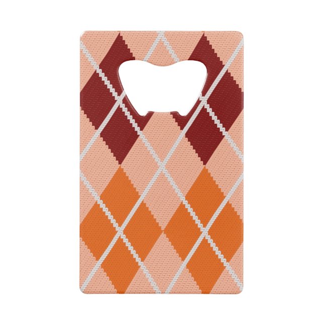 Realistic Argyle Cloth Wallet Bottle Opener (Front)