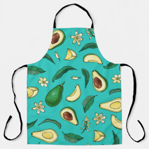 Realistic Avocado: Summer Food Pattern Apron