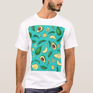 Realistic Avocado: Summer Food Pattern T-Shirt