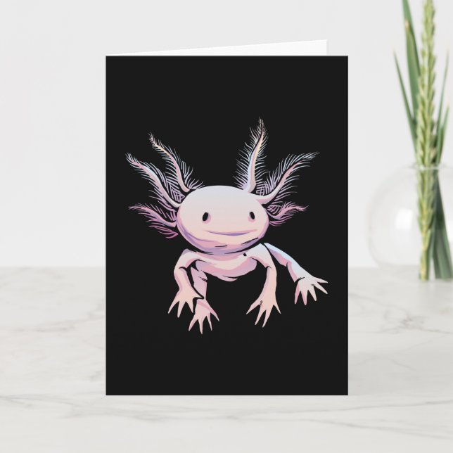Realistic Axolotl Animal Card (Front)