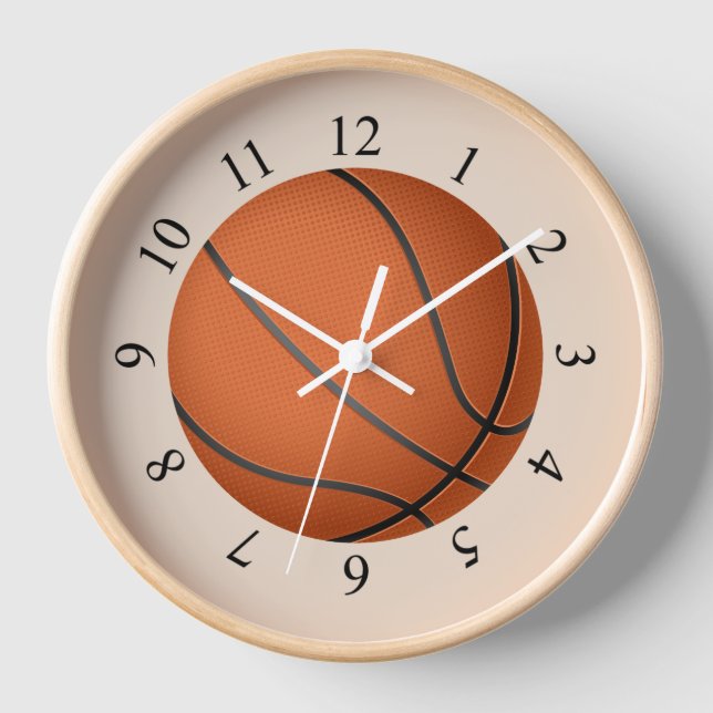 Realistic basketball background round clock (Front)