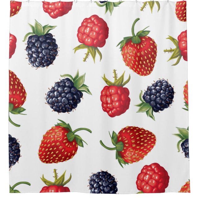 Realistic Berries Delicious Seamless Pattern (Front)