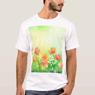 Realistic Blurred Spring Background-2374 T-Shirt