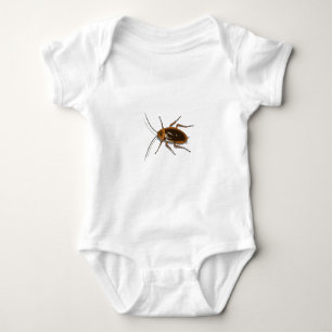 Realistic Brown Cockroach Insect Baby Bodysuit