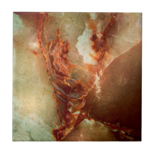 Realistic Brown Faux Marble Stone Pattern 2 Tile