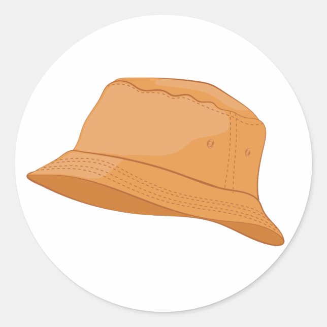 Realistic Bucket Hat Classic Round Sticker (Front)