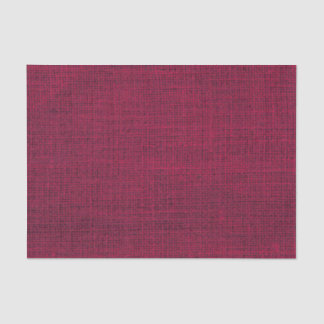    Realistic Burlap Rustic Simple Magenta Burgundy Tissue Paper