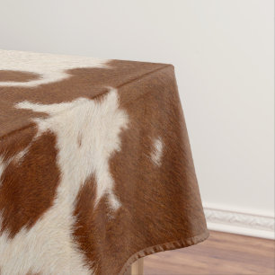 Realistic Calf Hide Pattern Tablecloth