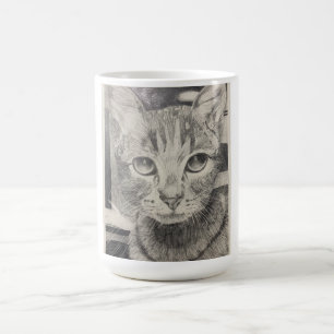 Realistic Cat Drawing Mug