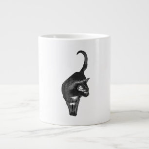Realistic Cat Rise Large Coffee Mug