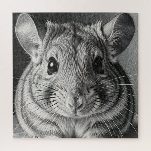 Realistic Chinchilla Portrait Sketch Jigsaw Puzzle