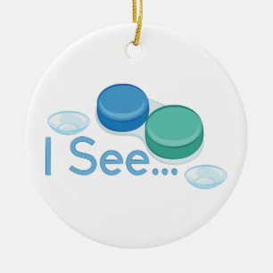 Realistic Contacts Ceramic Ornament