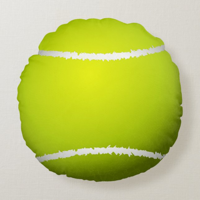 Realistic Cool Tennis Ball Round Pillow (Front)