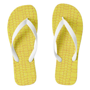 Realistic Corn Pattern Pair of Flip Flops