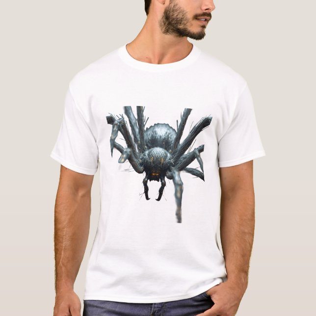 Realistic Dark Spider Graphic T-Shirt (Front)
