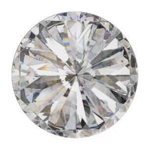 Realistic Diamond: 3D Close-Up Cutting Board