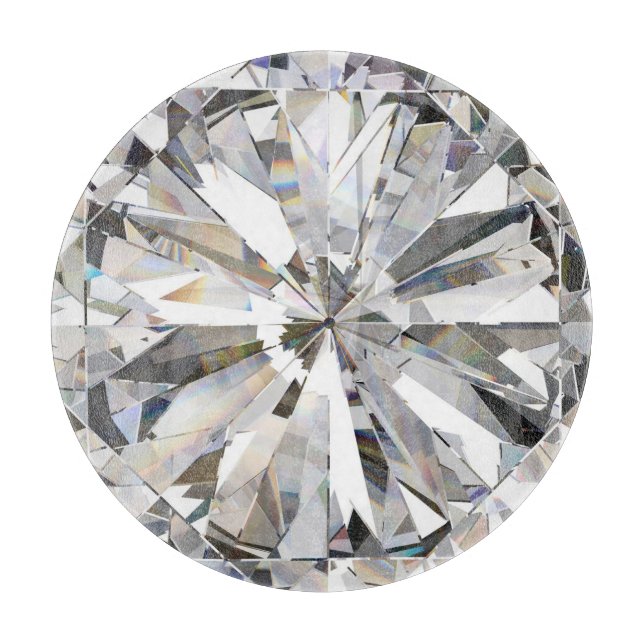 Realistic Diamond: 3D Close-Up Cutting Board (Front)
