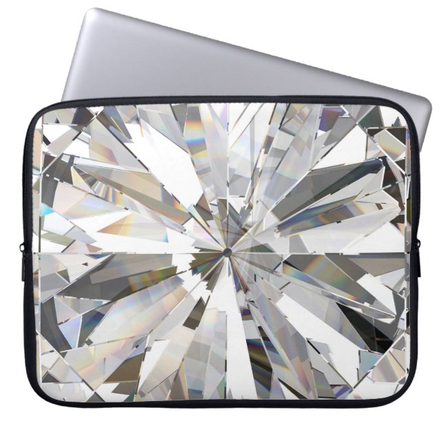 Realistic Diamond: 3D Close-Up Laptop Sleeve (Front)