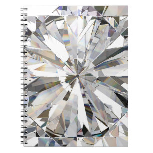 Realistic Diamond: 3D Close-Up Notebook