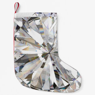 Realistic Diamond: 3D Close-Up Small Christmas Stocking