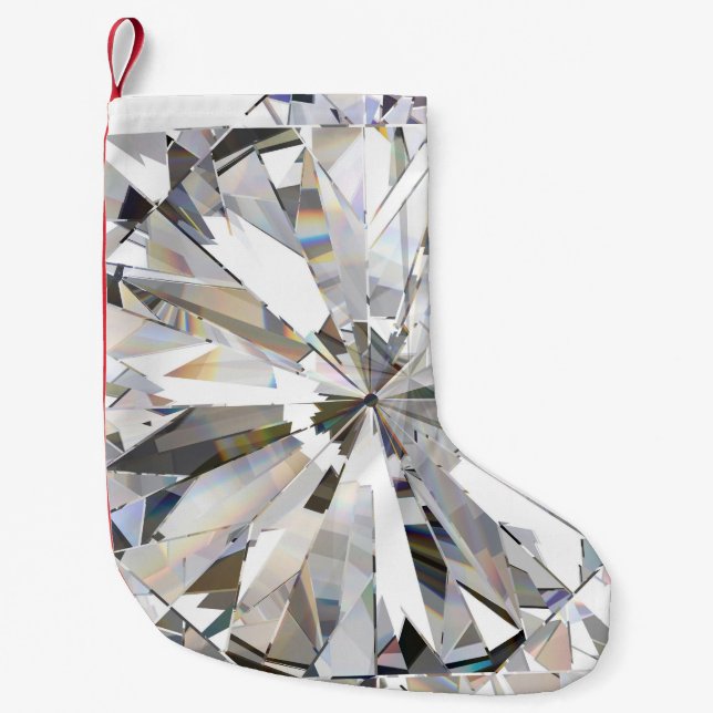 Realistic Diamond: 3D Close-Up Small Christmas Stocking (Front)