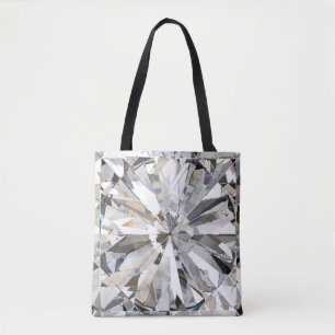 Realistic Diamond: 3D Close-Up Tote Bag