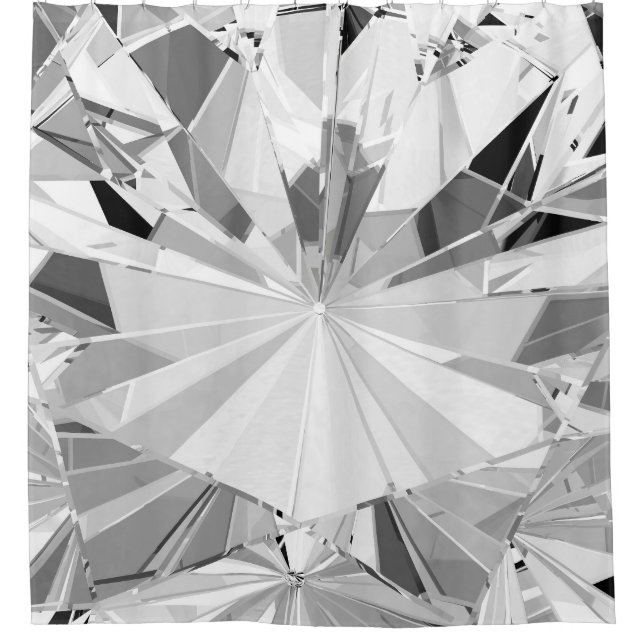Realistic Diamond: 3D Texture Close-Up (Front)