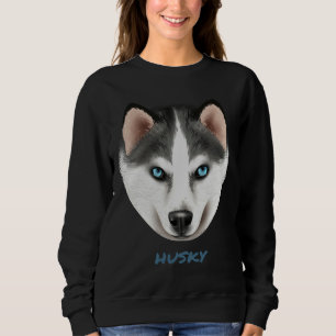 Realistic Dog Husky Portrait Sweatshirt