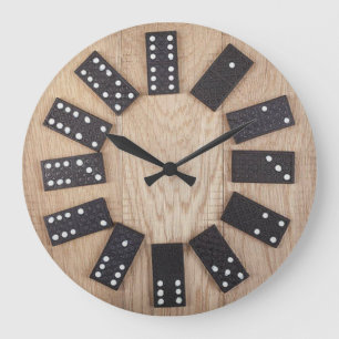 Realistic dominoes large clock