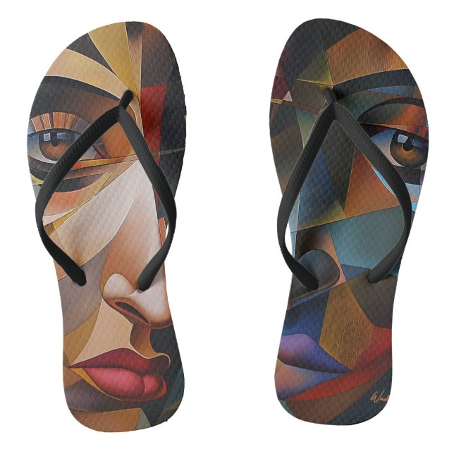 realistic drawing flip flops (Footbed)