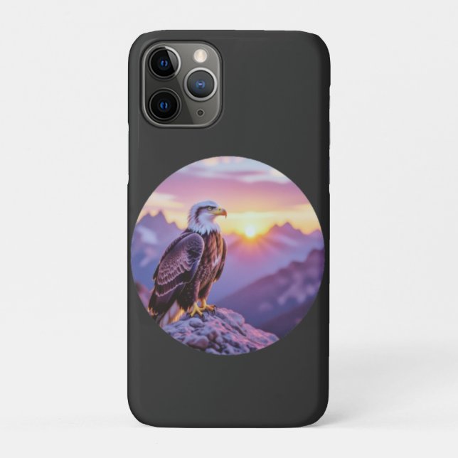 Realistic Eagle on Rock – Majestic Wildlife Scene Case-Mate iPhone Case (Back)