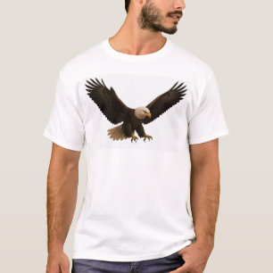 Realistic Flying Eagle – Bold Wildlife T-Shirt Des
