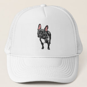 Realistic french bulldog trucker hat