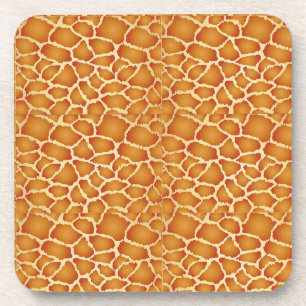 Realistic Giraffe Skin Texture Pattern-60066 Coaster