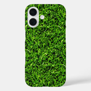   Realistic Grass Photo Texture Funny Bright Green iPhone 16 Case