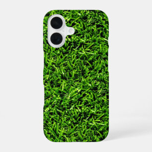   Realistic Grass Photo Texture Funny Bright Green iPhone 16 Case