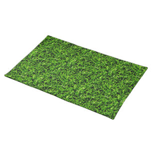   Realistic Grass Photo Texture Funny Bright Green Placemat