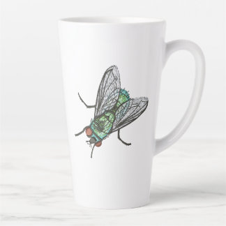Realistic Green Fly Machine Embroidery Design Inse Latte Mug