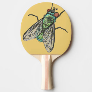 Realistic Green Fly Machine Embroidery Design Inse Ping Pong Paddle