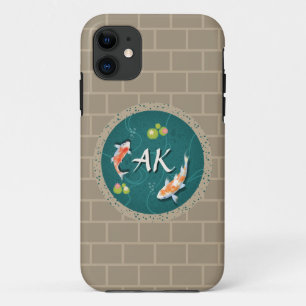 Realistic Green Japanese Koi Fish Pond iPhone 11 Case